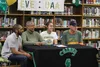 Colony senior Eve Stephens poses for pictures with her family Wednesday afternoon at Colony High School. Stephens has signed her National Letter of Inent to attend UAA and play volleyball for
