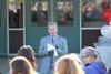 Mat-Su Borough Schools Superintendent Gene Stone at the opening of the new Iditarod Elementary School last fall. On Wednesday, Stone announced to the borough school board that he would be tak