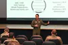 U.S. Air Force Col. Kevin Jamieson, commander of the 3rd Wing, shares the 3rd Wing’s mission during his second all-call on Joint Base Elmendorf-RIchardson, Alaska, Nov. 1, 2022. The mission o