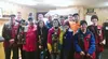 The Wasilla High School trap and skeet shooting team smiles after winning the 2014 Varsity Trap and Skeet Championship hosted by the Alaska Scholastic Clay and Target Program at Birchwood Sho