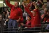 Fans in the Alaska Airlines Center crowd cheer the Wasilla Warriors girls' basketball team during a 55-45 win over West Valley in the semifinal round of the ASAA/First National Bank 4A State 