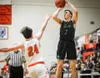 Colony senior Sullivan Menard pulls up for a shot during a 57-47 win over United (Texas) in the Alaska Airlines Classic semifinals Friday in Anchorage. Courtesy of Grenal Sumabat