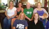 Kathleen Neddeau, second from right, sits with her daughters Melissa Triche, Kelly McNaughton and Christian Mandregan, and her long-lost twin daughters Lori Hessin and Lynn Hessin Caron at th