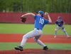Palmer's Marques Hall fires a pitch during a win over Delta during the first round of ASAA/First National Bank Division II State Championships Thursday, May 30, 2024, at Wasilla High School. 