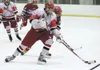 ROBERT DeBERRY/Frontiersman Wasilla’s Michael Johnston moves the
puck across the ice Thursday against East during the ASAA/First
National Bank Cup Hockey Tournament at the Curtis C. Menard II