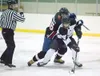 Colony senior Daryl Belanger wins the draw during a win over
Houston earlier this season. Belanger and the Knights are 6-3-0.
The Knights were scheduled to face Wasilla tonight, but that game