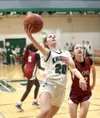Colony's Annelise Larsen goes to the basket during a win over Mountain City Christian. Bruce Eggleston/matsusports.net