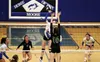 Palmer's Naomi Popescu sends the ball over the net against Colony. Palmer is hosting the Northern Lights Conference Championships, which starts Thursday. Bruce Eggleston/matsuspoerts.net