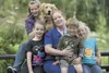 ROBERT DeBERRY/Frontiersman Amy Evans sits with her daughters
Brandy Evans, 12, Jade LaFramboise, 8, Serenity LaFramboise, 6, and
son Dirk J.J. LaFramboise. Not in the picture is her fourth
d