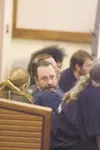 Frank Rich, 53, at a bail hearing at the Palmer Court House in
January 2011. Rich was arrested after the borough seized 157 dogs
found on his property, almost all of them malnourished and
deh