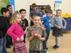 At Goose Bay Elementary, students use pedometers to assess their efforts during physical education class. Courtesy Nancy Blake