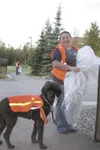 Summer Horton and her service dog, Radar, at the Alaska Job
Corps campus in Palmer. (Photo courtesy Barbara Hunt)
