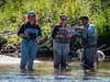 Participants in the annual Armed Forces Appreciation Fishing Trip show off fish caught with the help of guides from FishHound Expeditions and Trout Unlimited Courtesy Brendan Wells
