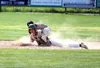 Mat-Su's Dom Petrizi slides into second during a 9-2 win over the Peninsula Oilers Sunday, June 9, 2024, at Hermon Brothers Filed in Palmer. Jeremiah Bartz/Frontiersman
