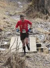 Alexander Eckert, of Germany, crosses a bridge near the finish line of the Crazy Lazy Mountain Race on Saturday, March 26, 2016 on Lazy Mountain. Eckert, a University of Alaska Fairbanks Nord