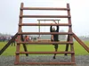 Wasilla High School senior Bayley Belgarde navigates the Jr. Air Force ROTC program's new obstacle course on Thursday. CAITLIN SKVORC/Frontiersman.com