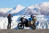 Ryan Blize of Calgary, Alberta takes a picture of Matanuska Glacier on Tuesday, September 1, 2015. Blize was on a motorcycle trip from his hometown to Anchorage and back when he decided to st