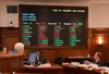 Rep. David Eastman, R-Wasilla, watches as the tally board in the Alaska House of Representatives shows the vote against House Joint Resolution 7 on Thursday, April 11, 2024. Eastman supported