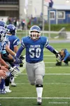 Palmer senior lineman Ben Button is introduced prior to a game during the 2014 season. Button has been named the Railbelt Conference Lineman of the Year. Courtesy of Bruce Eggleston/mats