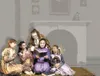 At Miss Minchin’s Select Seminary for Girls, Sara shares one of
her magical stories. Pictured are Ema Fiedler, Sierra Bydlon, Grace
Ivey and Isa Weiss. Seated behind them is Kaycee Nufer. (Ph