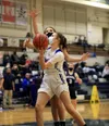 Palmer's Lily Anderson drives to the basket during a win over Soldotna, Courtesy of Bruce Eggleston/matsusports.net
