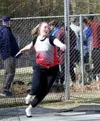 Wasilla's Bella Hays won the girls discus and shot put at the Colony Invitational. Bruce Eggleston/matsusports.net