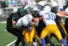 Colony's Alex Hargis (68) and Zach Doan (32) tackle Kodiak's Jay-Ar Small during a 37-0 win over the Bears Sept. 6 at Colony High School. For more photos of the game, see matsusports.net. "Ma
