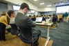 After speaking to the Mat-Su school board, Ben Kolendo catches his breath. J. David McChesney/Frontiersman