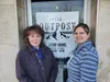 Collette Hand and Juliet Bartolo stand in front of The Peak Outpost in downtown Palmer. Jacob Mann/Frontiersman