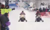 The team of Tyler Huntington and Chris Olds leave the starting
chute on Big Lake last Sunday. The veteran race team took the
checkered flag Saturday in Fairbanks for the second straight year,
