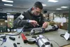 Matt Hernandez repairs an oxygen generator at the U.S. Army Medical Materiel Agency's MMOD-Hill depot at Hill Air Force Base, Utah, on Jan. 10, 2019. (R. Nial Bradshaw)