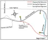 Map shows changes proposed by Alaska Railroad to tracks running
along Fairview Loop Road in the Mat-Su Borough. Illustration courtesy Alaska Railroad Corp.