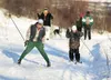 ROBERT DeBERRY/Frontiersman file photo Cross-country skiing
enthusiast Ed Strabel gives Valley resident Damien Jessup, 9, some
pointers during the 2010 Winter Trails Day event in the Hatcher
