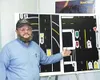 Jim Moody shows a board he uses as a driving instructor in
Wasilla. Moody used to work for the Alaska Division of Motor
Vehicles, but opened his driving-instruction school almost four
years a