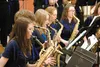 The saxophone section performs with the rest of the Palmer High School Jazz Band at Friday evening’s CMS Festival of the Arts. GREG JOHNSON/Frontiersman