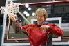 Wasilla head coach Jeannie Hebert-Truax waves the net after cutting it down as the Warriors celebrated their second-straight 4A girls state championship in 2017. Hebert-Truax, who has led Was