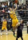 Susitna Valley senior goes to the basket for Team Gold during the 1A/2A all-star game April 14 at the Wells Fargo Arena in Anchorage. Courtesy of Bruce Eggleston/matsusports.net