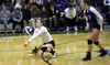 Palmer libero Meagan Grogan recieves a serve during a 3-1 win over Colony Tuesday. Courtesy of Bruce Eggleston/matsusports.net
