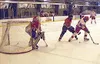 Wasilla's Arlin Welch takes a pass next to the Kenai net. Welch
would score on the play and give the Warriors a 3-1 lead. JEREMIAH
BARTZ/ Frontiersman