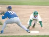 ROBERT DeBERRY/Frontiersman Mat-Su Miner DJ Gentile dives back
to first base Friday's game against the Glacier pilots at Hermon
Brothers Field in Palmer.