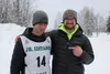 Iditarod musher Wade Marrs, right, stands alongside Junior Iditarod musher Andrew Nolan after Nolan won his first Jr. Iditarod race Sunday in Willow. Marrs, who lives in Willow, placed fourth