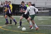 Colony senior Cade Johnstone works the ball through the midfield during a 2-0 win over Lathrop Friday, April 20, 2018, at Colony High School. JEREMIAH BARTZ/ Frontiersman