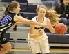 Palmer guard Abrianna Busbey drives past a defender during a 53-41 win over Thunder Mountain Jan. 7 at Palmer High School. Busbey led Palmer with 13 points in the win. Jeremiah Bartz/Frontier