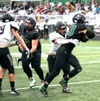 Colony's Cole Hamilton scores a touchdown during a win over South Anchorage earlier this season. Bruce Eggleston/matsusports.net