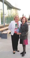 Sonja Babcock and Suzanne Bach Edwards pose for a photo after Sonja's School of Dance Recital May 2 in the new Glenn Massay Auditorium at Mat-Su College. Courtesy Jerry Edwards