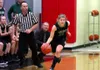 Colony senior Alex Carlton takes the ball down the floor during a 53-35 win over Wasilla in the 2017-18 season. Cartlon will play women's basketball for North Idaho College next fall. JEREMIA