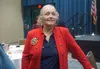 Edie Grunwald listens to the U.S. Senate candidates speak at a forum on Saturday at the Alaska Federation of Natives convention in Anchorage.  Yereth Rosen/Alaska Beacon