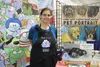 Juliana Miller, a.k.a "The Blob Lady" stands in front of her booth at the Alaska State Fair. Jacob Mann/Frontiersman