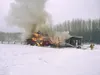 A March 19 fire in the Butte displaced two people living in an apartment above a barn and damaged a nearby office on property leased by Alaska Horse Adventures owner Joshua Hale. No one was i