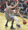 Palmer junior Clayton Southwick tries to get around Wasilla's Isaac Houck during a loss to the Warriors Tuesday at Palmer High. Southwick scored a game-high 30 points in the loss. Courtesy of